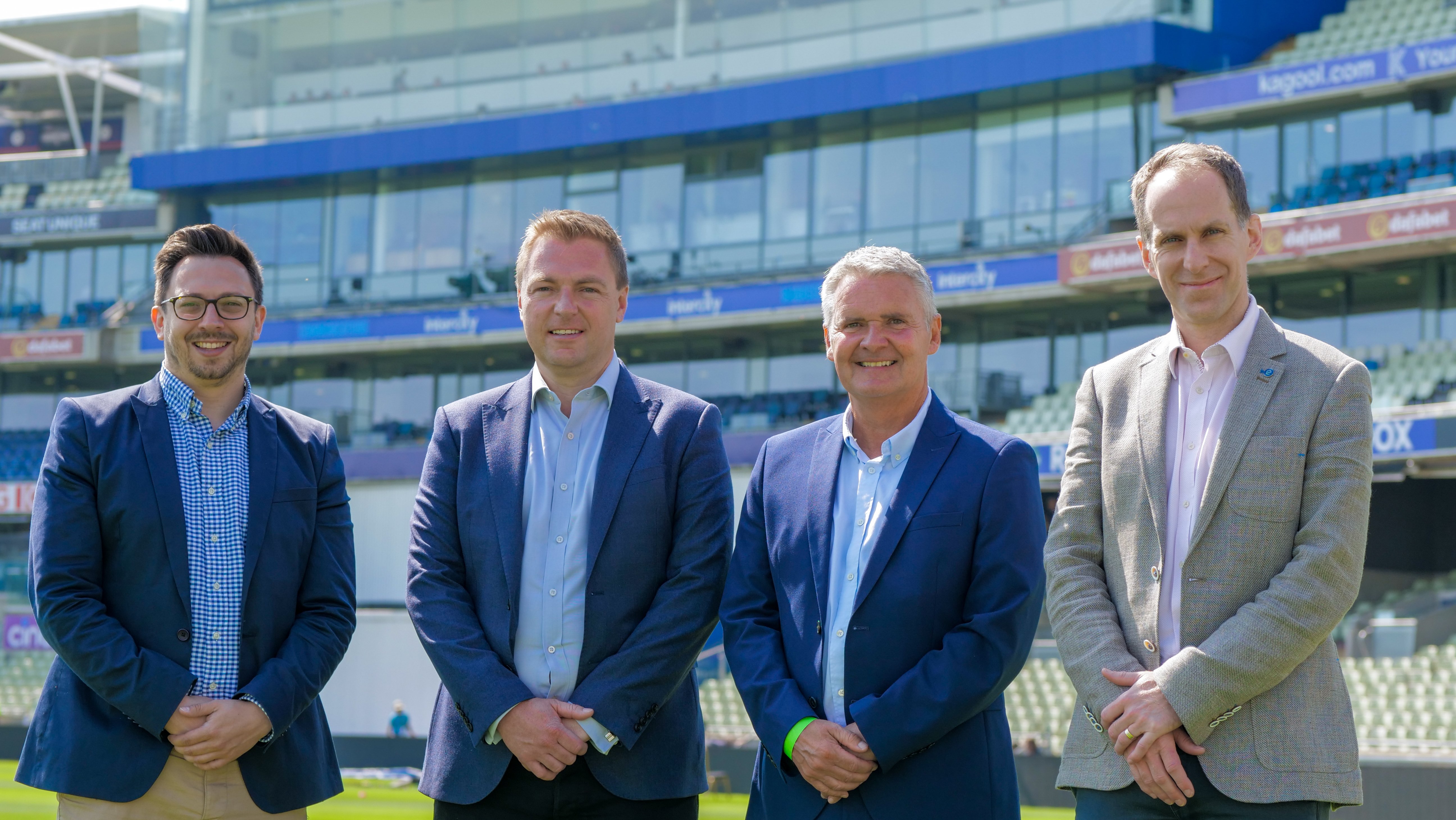 Left to right: Ben Seifas (Head of Partnerships, Edgbaston Stadium), Andrew Jackson (CEO, Intercity), Charlie Blakemore (Group MD, Intercity), Craig Flindall (COO, Edgbaston Stadium)