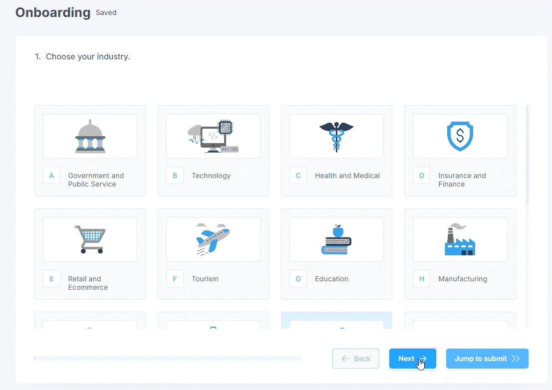Onboarding questionnaire