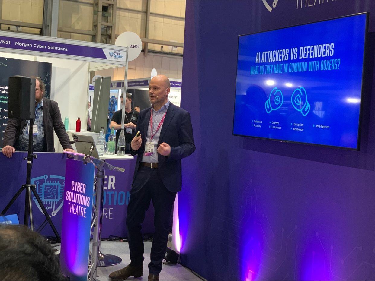 security expert giving talk